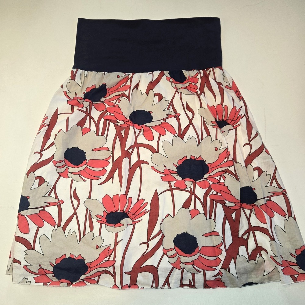 Downeast Basics Floral Lined Elastic High Waist Skirt Size‎ Medium